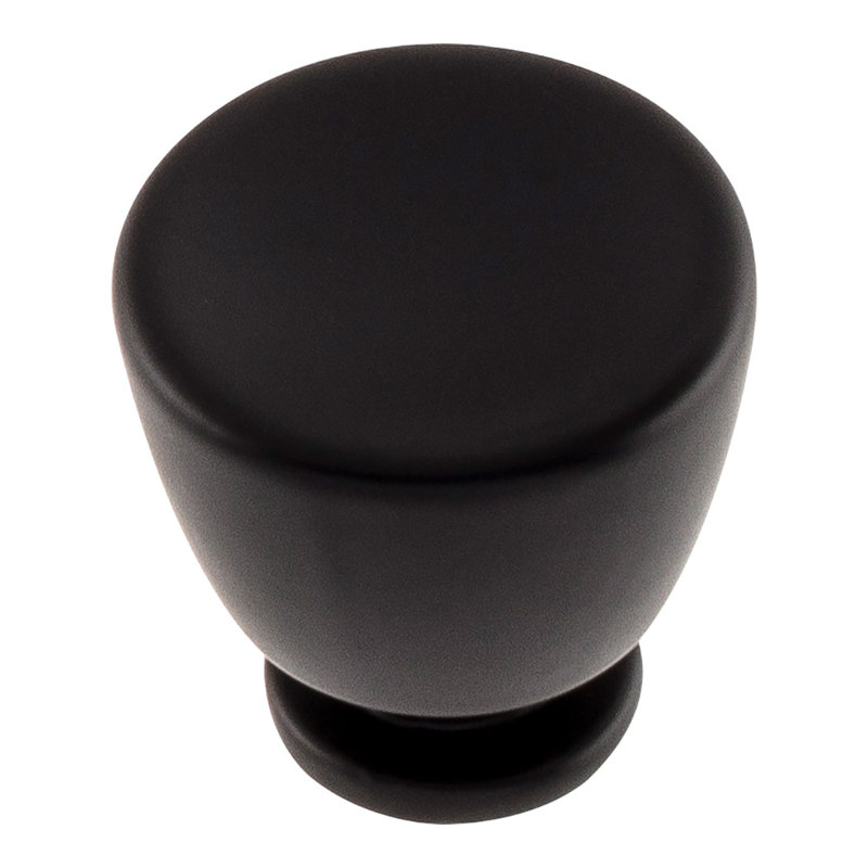Tiki Hut 1 1/4" Diameter Round Knob, Matte Black, 1 1/8"