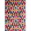 Rumi Hand-Knotted Silk Area Rug in Red/Yellow/Blue-49206623