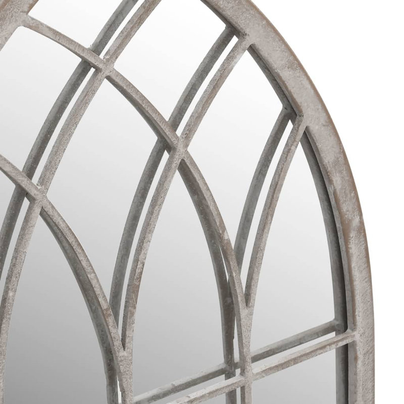 Montoya Metal Flat Wall Mirror, 100cm H x 45cm W, Sand