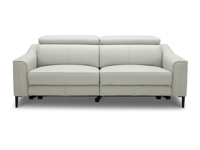 Canapé inclinable en cuir gris et noir Neutra