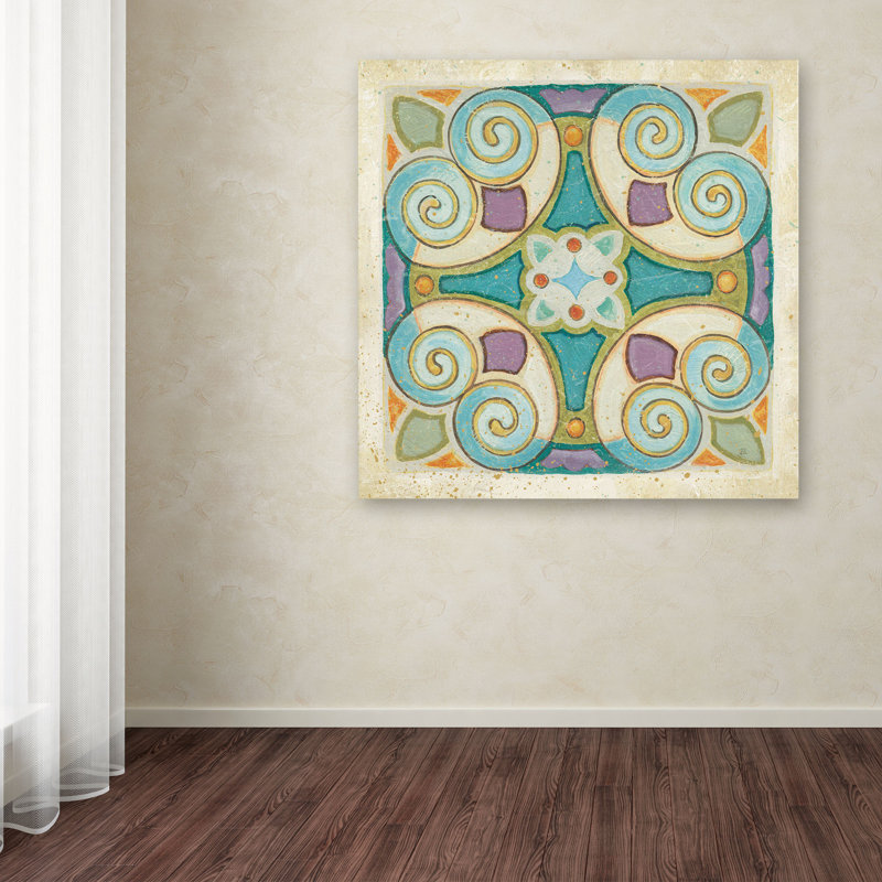 Colorful Abstract Birds Garden Tile Canvas Art