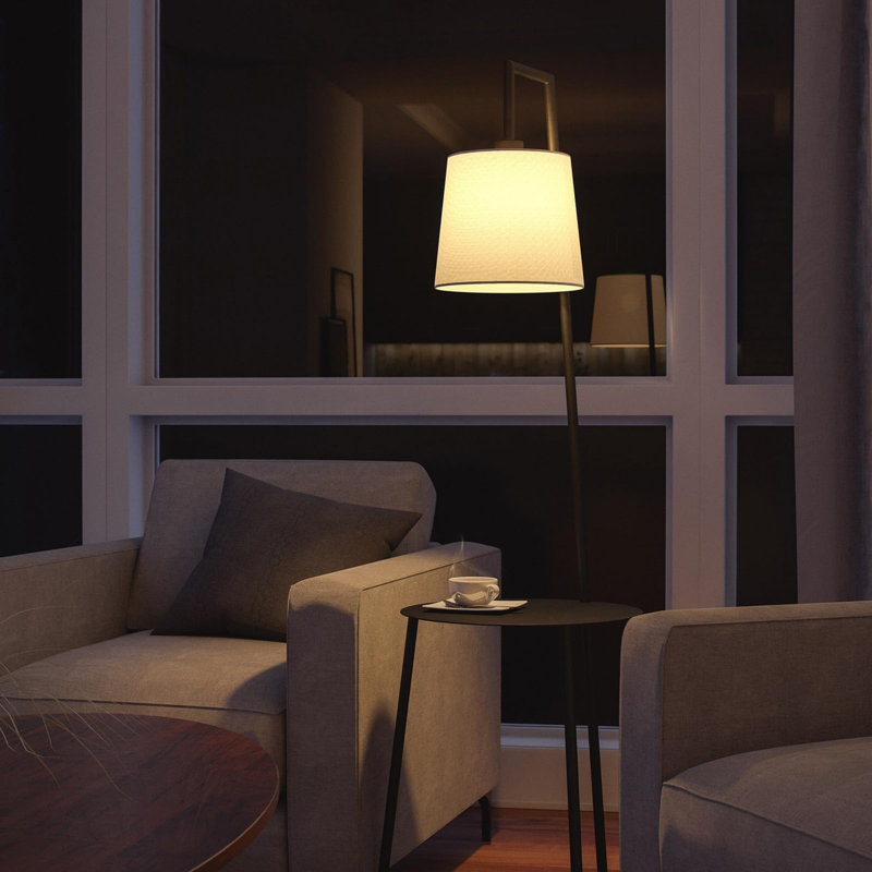 150cm Black Tray Table Floor Lamp