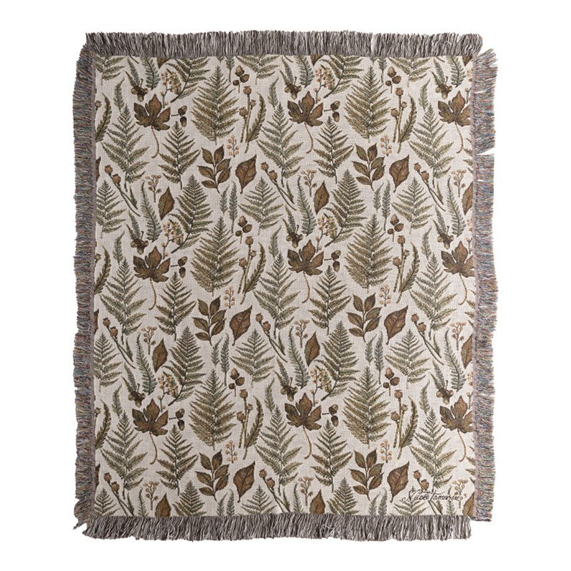 Jeté de tapisserie à tissage manuel 100% coton héritage 50 x 60 pouces