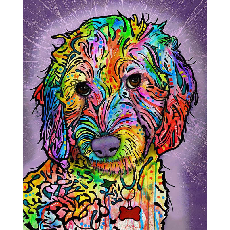 Art sur toile tendue de la collection Winston Porter Dean Russo, Sweet Poodle, H 34 po x l 28 po