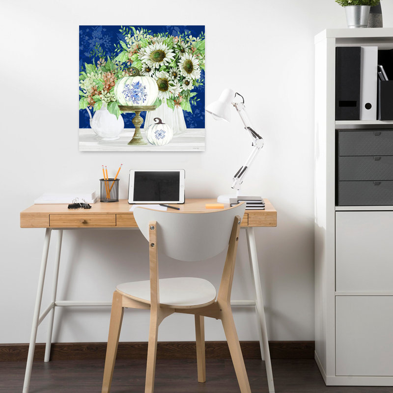 Art contemporain, marguerite moderne et élégante, H 18 po x l 18 po