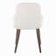 Chaise en bois de noyer foncé et similicuir - ensemble de 2