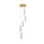 Luminaire suspendu cylindrique à 5 lumières DEL avec accents de cristal Alfee-1315811572