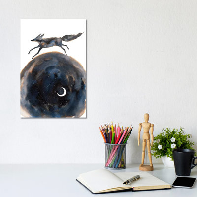 Cosmic Wolf 1 Piece Wrapped Canvas Wall Art