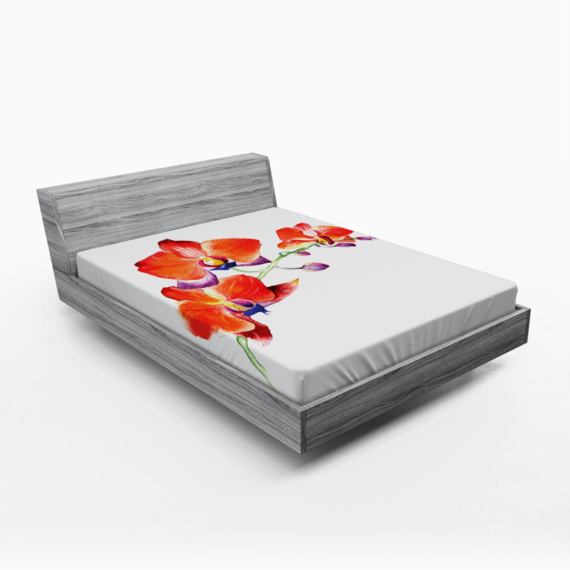 Drap-housse floral floral/fleur, Drap-housse de taille double