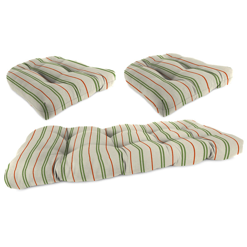 Outdoor Wicker Cushion Set for Bench and 2 Seats, Gallan Cedar