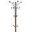 73" Tall Chrome And Wood Coat Rack-404454862