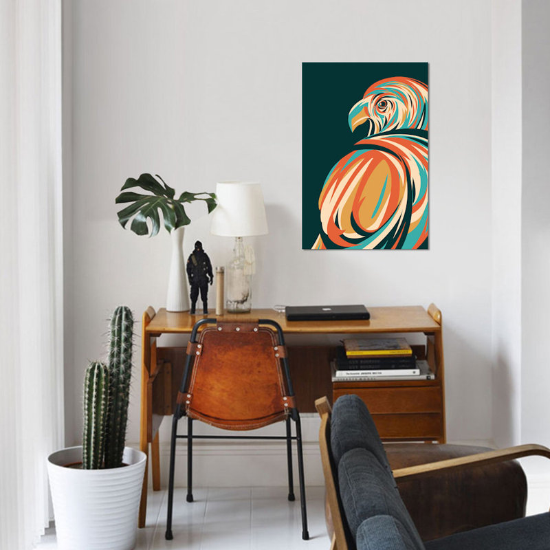 «Hawk», reproduction d'impression sur toile, H 18 po x l 12 po x P 1,5 po, Pas de tapis, Toile tendue