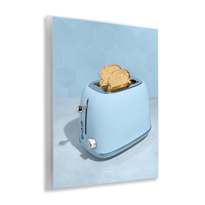 Golden Disco Toaster Over Wall Plaque, design by LISH Creative