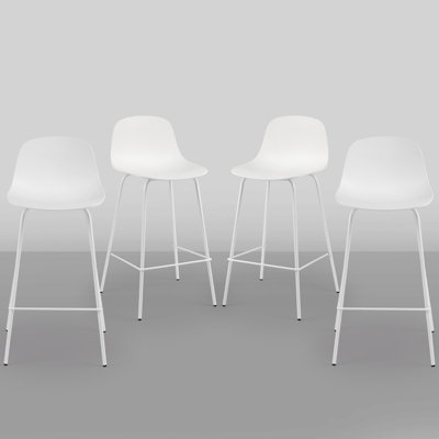 Tabouret de comptoir en polyuréthane à dossier bas H 26 po Botyo