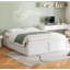 Grand lit de rangement en bois avec tiroirs-370976764