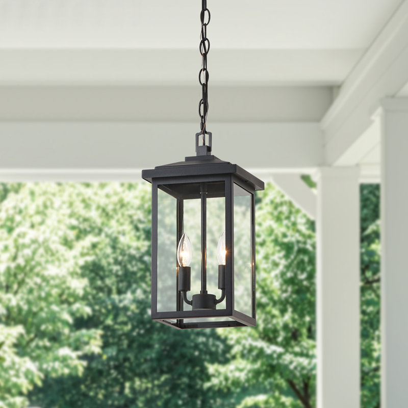 Lanterne suspendue d'extérieur réglable 2 lumières noire