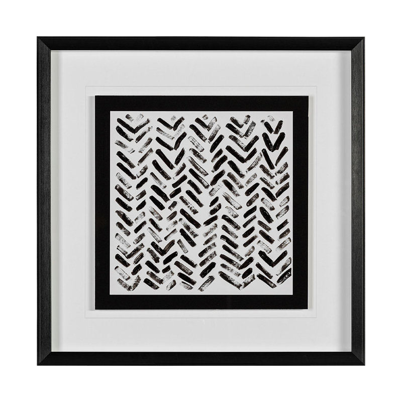 Mixed Signals V by June Erica Vess a Hand Embelished Textured Framed Art Print Matted under Glass, Mixed Signals VII