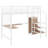 Loft Bed With Desk And Metal Grid, Stylish Metal Frame Bed With Lateral Storage Ladder And Wardrobe-101515703-116706025