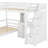 Twin Size Loft Bed With Desk, Shelves And Drawers-147244039