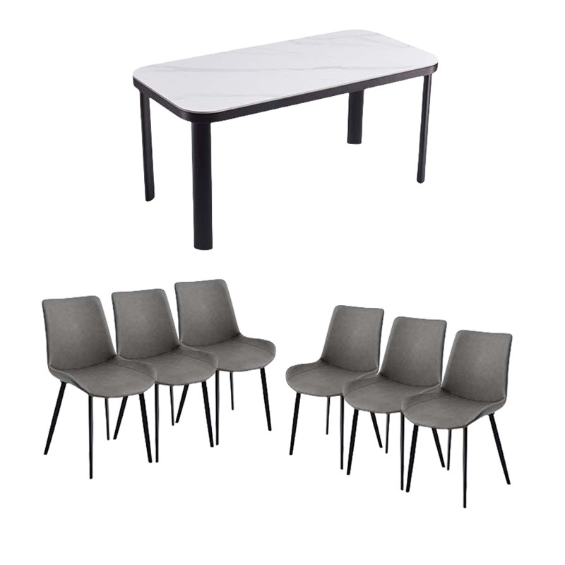 Ensembles de table de salle à manger modernes, H 29,52 po x L 62,99 po x l 31,49 po