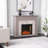 Torlington Marble Tiled Criss Cross Fireplace