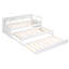 Lit de jour simple en bois TG, blanc, 2 lits gigognes, 3 espaces de rangement, de charge-1141420457
