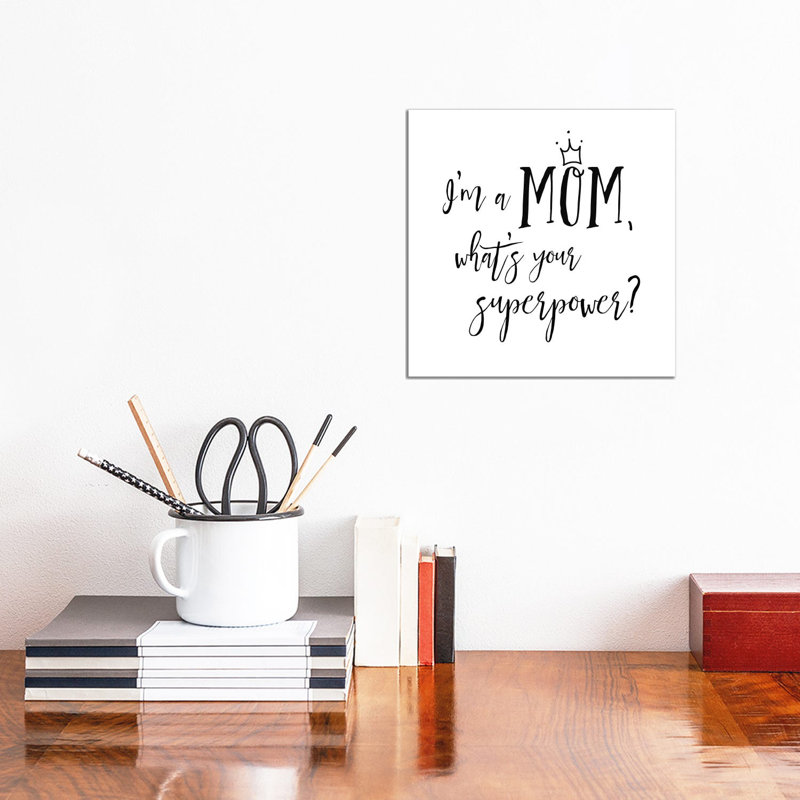 «Mom Inspiration II» par Wild Apple Portfolio - Art textuel sur toile tendue, H 12 po x l 12 po x P 0,75 po