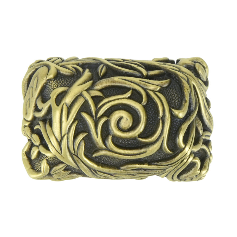 ELLINGTON RECTANGLE KNOB; BURNISH BRASS
