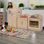 Cuisinière / évier / réfrigérateur de cuisine en bois pour enfants Candor pour usage commercial ou domestique