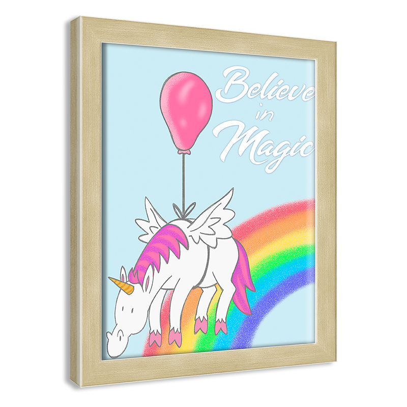 Believe in Magic 1, impression sur papier, 10" H x 8" W x 1.18" D, Cadre boîte champagne