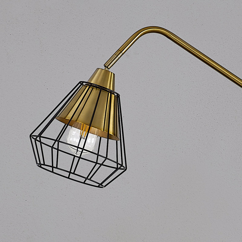 Lampe sur pied arquée 66 po Neale, Laiton antique / Bronze