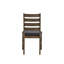 Ensemble de 2 chaises d'appoint en cuir synthétique brun et noyer Damica