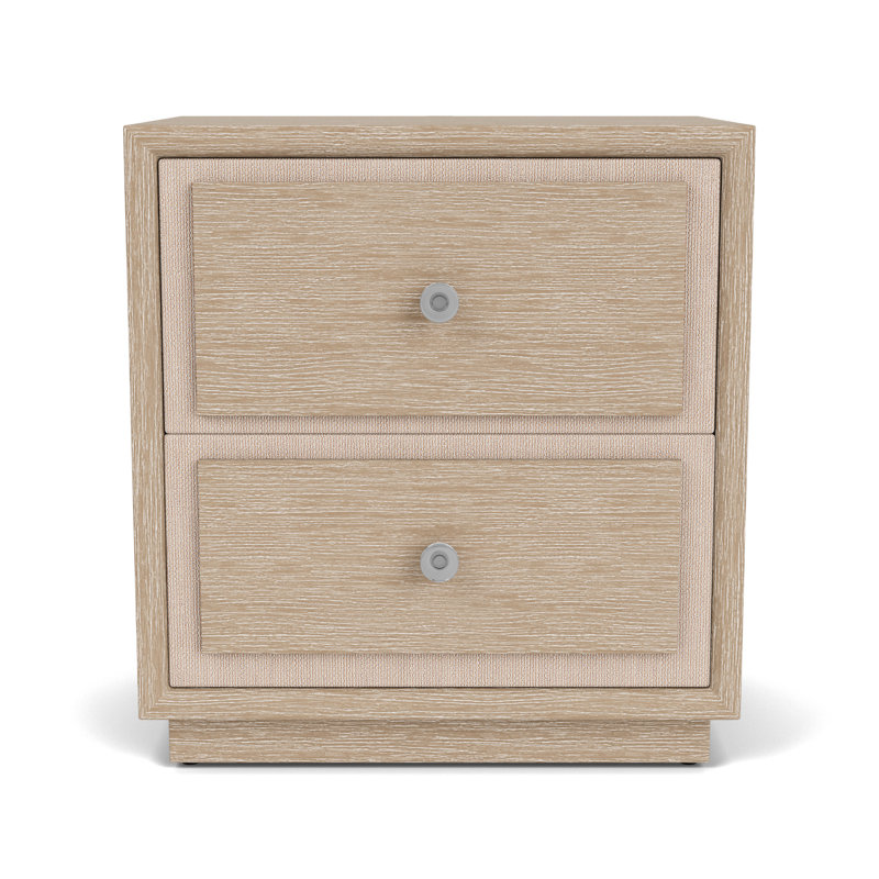 Light Oak Two Drawer Nightstand