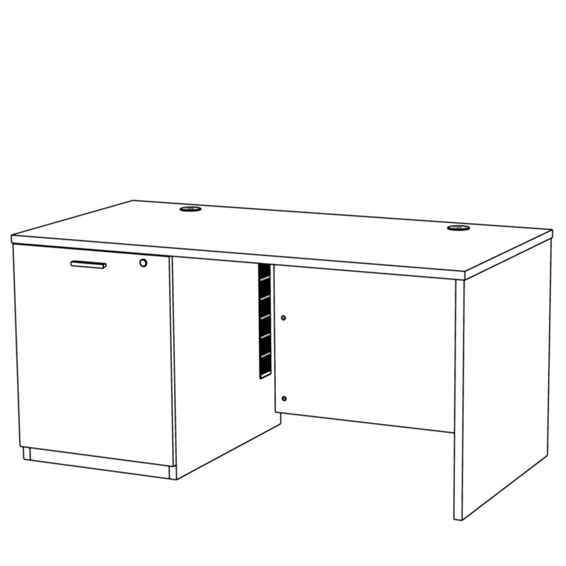 Bureau multifonctionnel Lauber, Gauche, Aira