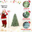 Arbre de Noël 7,5 pi avec 92 pommes de pin - 1588 pointes, branches mixtes en PVC et aiguilles dures, structure à charnières pour une installation facile, support en métal robuste - arbre de Noël réaliste-2011936130-2011936252