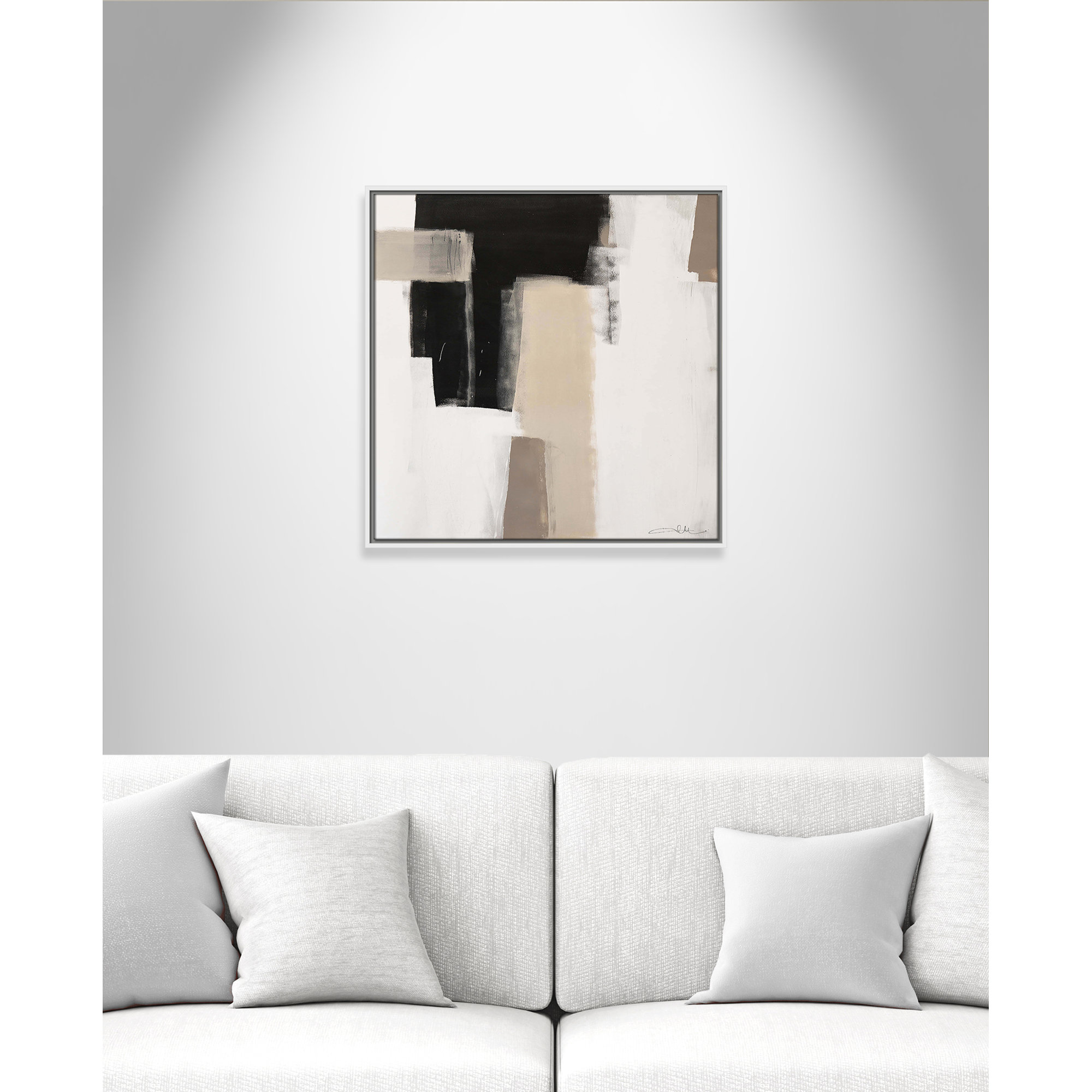 Earth Scapes I-A Print by Casa Fine Arts, White Floater Framed, 25.5" H x 25.5" W x 2" D