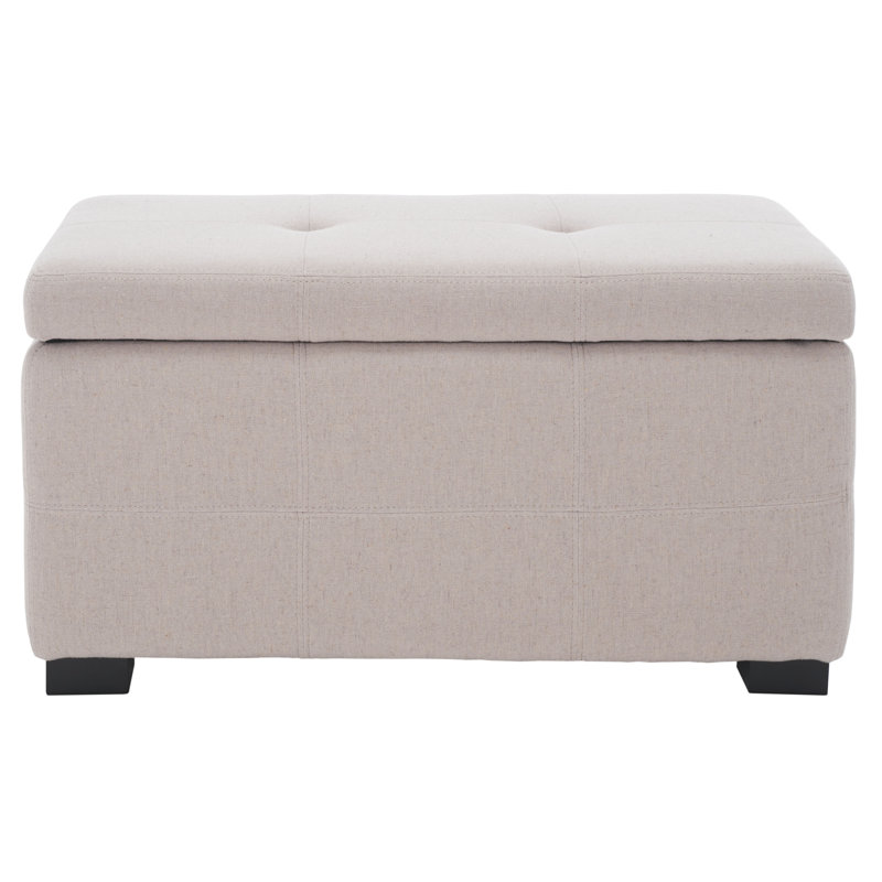 Alescia Faux Leather Upholstered Storage Bench, Taupe, 29.9" X 18.1" X 16.7"
