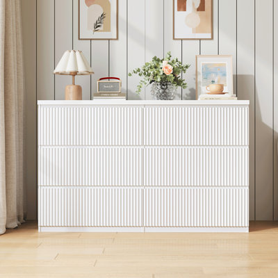 Commode 6 tiroirs Modern White