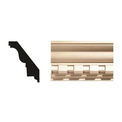 4.5'' H x 96'' W x 0.85'' D Wood Crown