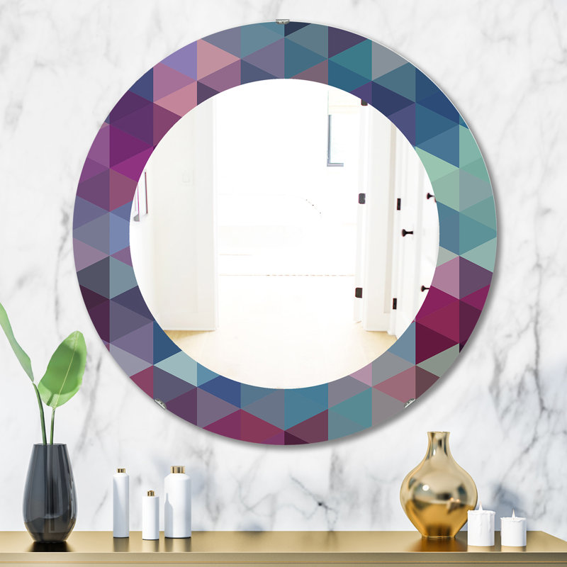 Miroir mural Triangular Colourfields 19, H 23,6 po x l 23,6 po