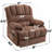 23" Seat Width And High Back Large Size Chenille Power Lift Recliner Chair With 8-Point Vibration Massage And Lumbar Heating-1869169545