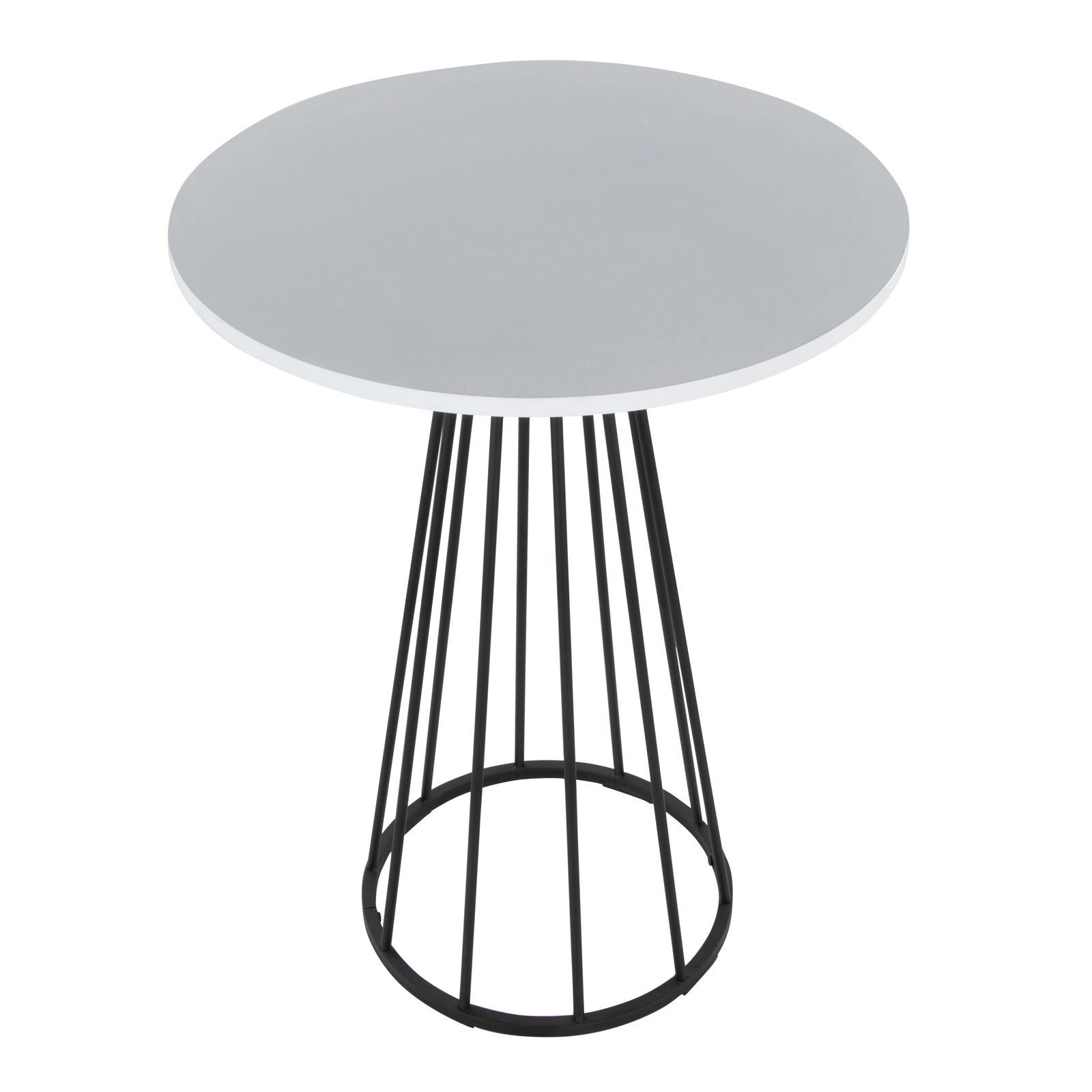 Canary Cosmo Counter Table, White, Black, 36"