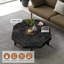Table basse octogonale noire antique Living Room Essential Room avec surface en bois pour la pièce, plateau et pieds en métal-448538283