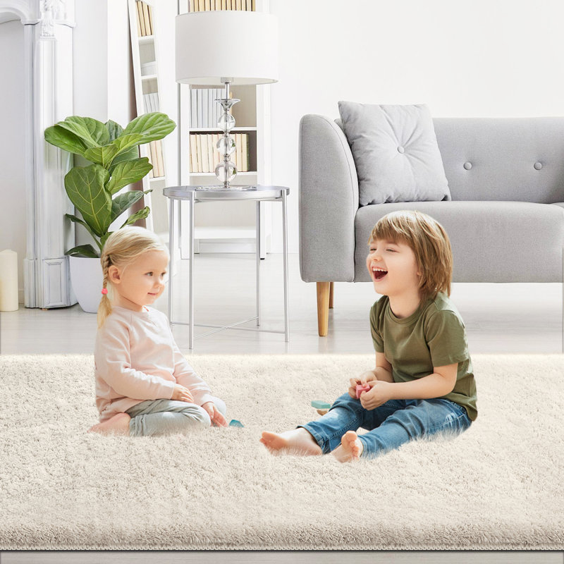 Fuzzy Plush Area Rugs Shaggy Floor Carpets Bathroom Rug Non Slip Fluffy Area Rug Comfy Home Decor Machine Washable  Floor Area Rugs