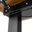 Table avec 4 roues et bouton de mise à niveau de levage électrique, table d'appoint de lit mobile, bureau roulant à hauteur réglable pour ordinateur portable dans un bureau à domicile, bois noir, réglable de 29,9 à 46,6 po, plateau de table inclinable 0