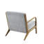 Fauteuil texturé gris Mid-Century texturé avec dossier en bois massif et tissu-1859454320