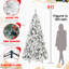 Arbre floqué réaliste de 5 pi avec 518 pointes et branches d'aiguilles dures, cadre à charnières facile à installer pour les galeries d'art, support en métal massif, décorations de Noël pour assembler les bibliothèques d'installation, décoration