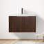 Meuble-lavabo à fixation flottante avec lavabo et porte à fermeture en douceur 2 portes Modern Design