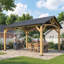 Pavillon de jardin à structure en métal