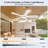 42 Inch Ceiling Fans with Lights and Remote Control, Wood Ceiling Fan for Patios Bedroom, Outdoor Gold Ceiling Fan with Lights, Noiseless DC Motor, Dimmable LED, 5 Solid Wood Blades-111884351-111884356-111884353